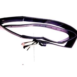 Men’s Belt  Black Leather PHAT FARM Waist 40” Retro P-83126